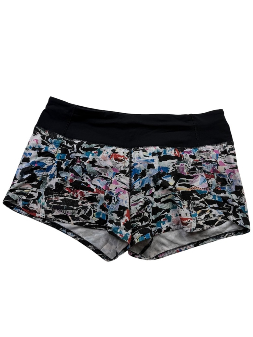 Lululemon Run Times Short II 4" Culture Clash Multi Black Size 8